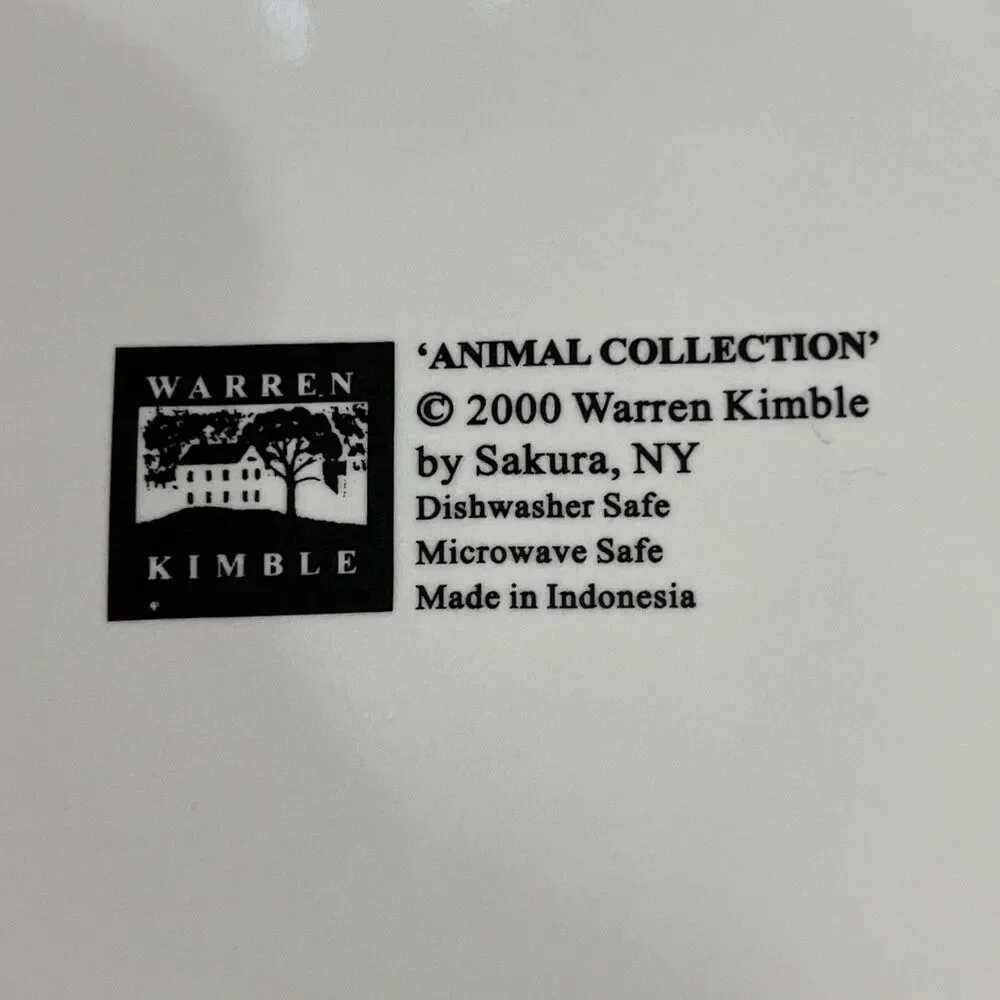 3 Sakura Warren Kimble Animal Collection Dinner Plates Horse Cow Pig Sheep